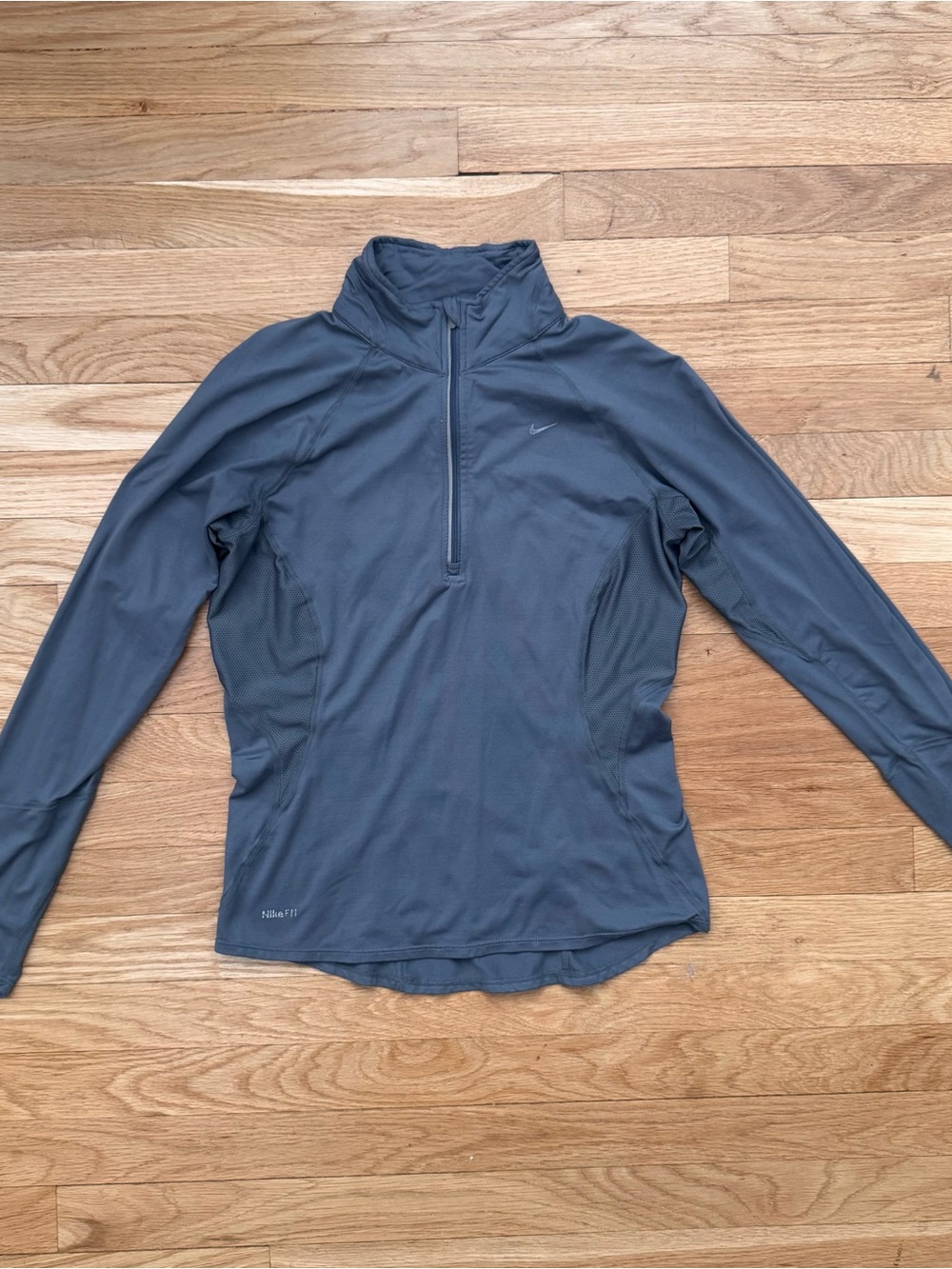 Vintage Nike Long Sleeve Half-Zip Top Slate Blue